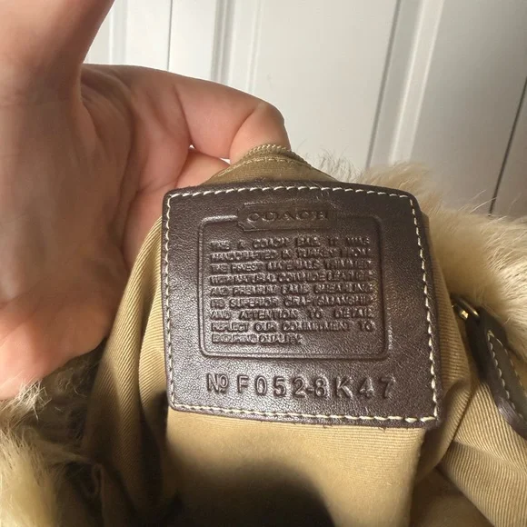 LOW START FOR SHOW! Vintage Coach Y2K with fur shoulder bag - Picture 8 of 11